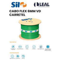 CABO FLEX 6MM AZUL CARRETEL SIL - (Carretel de 600... - Comercial Leal