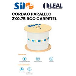 CORDAO PARALELO 2X1.5 BRANCO CARRETEL SIL - (Carre... - Comercial Leal