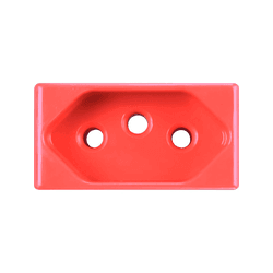 MODULO TOMADA 2P+T 20A 250 VERMELHA - LINHA LIZ - ... - Comercial Leal