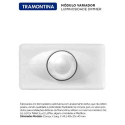 MODULO VARIADOR DE LUMINOSIDADE BRANCO BIVOLT 200W... - Comercial Leal