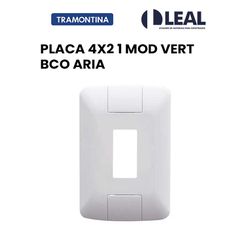 PLACA 4X2 1 POSTO VERTICAL BRANCO ARIA - 13565 - Comercial Leal