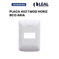 PLACA 4X2 1 POSTO HORIZONTAL BRANCO ARIA - 13566 - Comercial Leal