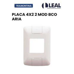PLACA 4X2 2 POSTOS BRANCO ARIA - 13567 - Comercial Leal
