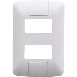 PLACA 4X2 2 POSTOS SEPARADOS BRANCO ARIA - 13568 - Comercial Leal