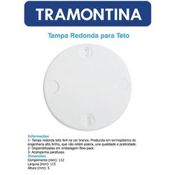 TAMPA PARA TETO 4X4 REDONDA - LINHA LUX - 05019 - Comercial Leal