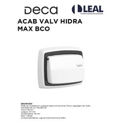 ACABAMENTO VÁLVULA HIDRA MAX BCO - 07800 - Comercial Leal