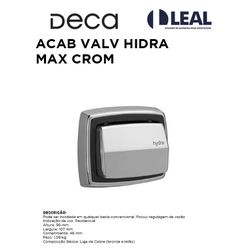 ACABAMENTO VÁLVULA HIDRA MAX CROM - 07802 - Comercial Leal