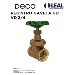 REGISTRO GAVETA HD VD 3/4 DECA - 10676 - Comercial Leal