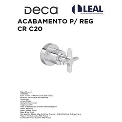 ACABAMENTO PARA REGISTRO CR C20 DECA - 10682 - Comercial Leal