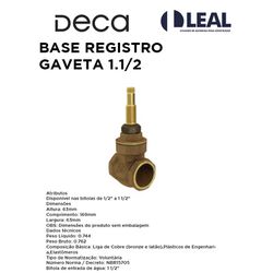 BASE REGISTRO GAVETA 1.1/2 DECA - 10701 - Comercial Leal