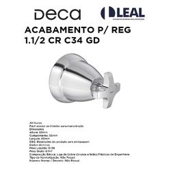 ACABAMENTO PARA REGISTRO CR C34 DECA - 11655 - Comercial Leal