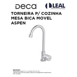 TORNEIRA P/ COZINHA MESA BICA MOVEL ASPEN DECA - 1... - Comercial Leal