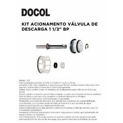 KIT ACIONAMENTO PARA VÁLVULA DE DESCARGA 1.1/2 DOC... - Comercial Leal