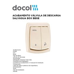 ACABAMENTO VÁLVULA DESCARGA SALVÁGUA BOX BEGE DOCO... - Comercial Leal