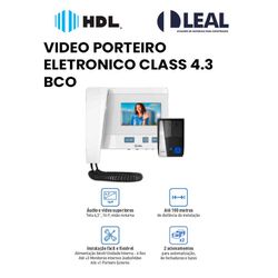 VIDEO PORTEIRO ELETRONICO CLASS 4.3 BRANCO - 13520 - Comercial Leal
