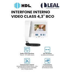 INTERFONE INTERNO VIDEO CLASS 4,3 - 13529 - Comercial Leal