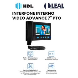 INTERFONE INTERNO VIDEO ADVANCED 7 - 13532 - Comercial Leal