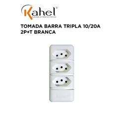 TOMADA BARRA 3(TRIPLA) 20A/250V 2P+T BRANCA INTER... - Comercial Leal