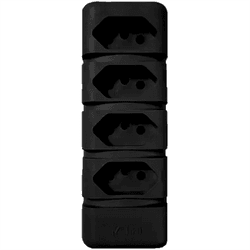 TOMADA BARRA 3(TRIPLA) 20A/250V 2P+T PRETA - 11411 - Comercial Leal