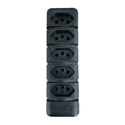 TOMADA BARRA 3(TRIPLA) 20A/250V 2P+T PRETA - 11413 - Comercial Leal