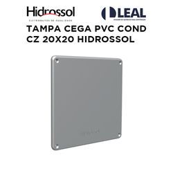 TAMPA CEGA PVC COND CINZA 20X20 HIDROSSOL - 06204 - Comercial Leal