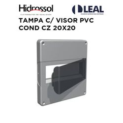 TAMPA C/ VISOR PVC COND CINZA 20X20 HIDROSSOL - 06... - Comercial Leal