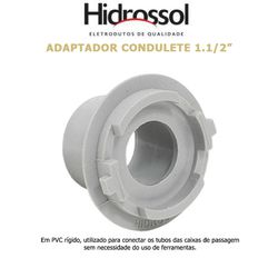 ADAPTADOR PVC COND CINZA 1.1/2 - 06208 - Comercial Leal