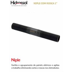 NIPLE PVC COM ROSCA ELETROD PRETO 1 - 06597 - Comercial Leal