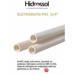 ELETRODUTO PVC COND BRANCO 3/4 - 06620 - Comercial Leal