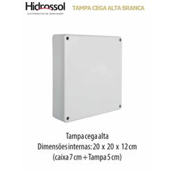TAMPA CEGA ALTA PVC COND BCO 20X20 HIDROSSOL - 066... - Comercial Leal