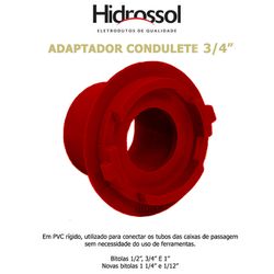 ADAPTADOR PVC COND VERMELHO 3/4 - 07176 - Comercial Leal