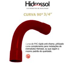 CURVA 90º PVC COND VERMELHA 3/4 - 07178 - Comercial Leal