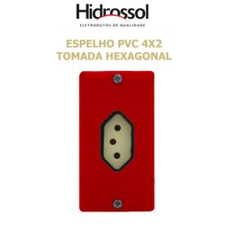 ESPELHO PVC COND VERMELHA TOMADA HEXAGONAL VERTICA... - Comercial Leal