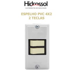 ESPELHO PVC COND BRANCO 2 TECLAS 4X2 HIDROSSOL - 0... - Comercial Leal