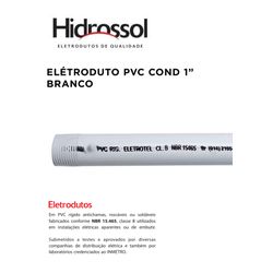 ELETRODUTO PVC COND BRANCO 1 - 10505 - Comercial Leal