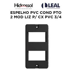 ESPELHO PVC COND PRETO 2 MOD LIZ PARA CAIXA PVC 3/... - Comercial Leal