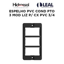 ESPELHO PVC COND PRETO 3 MOD LIZ PARA CAIXA PVC 3/... - Comercial Leal