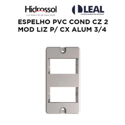 ESPELHO PVC COND CINZA 2 MOD LIZ PARA CAIXA ALUMÍN... - Comercial Leal