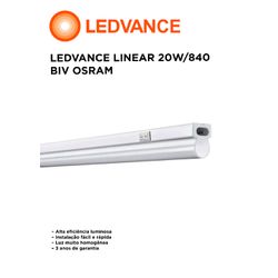 LEDVANCE LINEAR 20W/840 BIVOLT LEDVANCE - 11275 - Comercial Leal