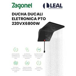 DUCHA DUCALI ELETRÔNICA PTO 220VX6800W ZAGONEL - ... - Comercial Leal
