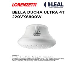 BELLA DUCHA ULTRA 4 TEMPERATURAS 220VX6800W - 0360 - Comercial Leal