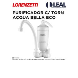 PURIFICADOR COM TORNEIRA ACQUA BELLA BRANCO LORENZ... - Comercial Leal