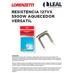 RESISTÊNCIA 127VX5500W AQUECEDOR VERSÁTIL - 09600 - Comercial Leal