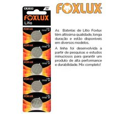 BATERIA DE LITIO 3V CR2032 CART COM 5 PEÇAS FOXLUX... - Comercial Leal