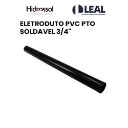 ELETRODUTO PVC PRETO SOLDÁVEL 3/4 - 14019 - Comercial Leal