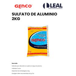 SULFATO DE ALUMINIO 2KG GENCO - 14055 - Comercial Leal