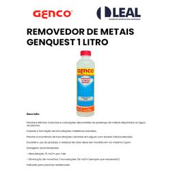 REMOVEDOR DE METAIS GENQUEST 1 LITRO GENCO - 14191 - Comercial Leal