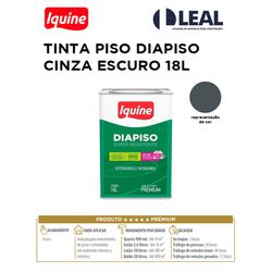 TINTA PISO DIAPISO CINZA ESCURO 18L IQUINE - 13195 - Comercial Leal