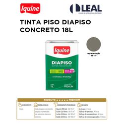 TINTA PISO DIAPISO CONCRETO 18L IQUINE - 13197 - Comercial Leal