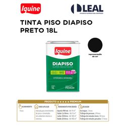 TINTA PISO DIAPISO PRETO 18L IQUINE - 13198 - Comercial Leal